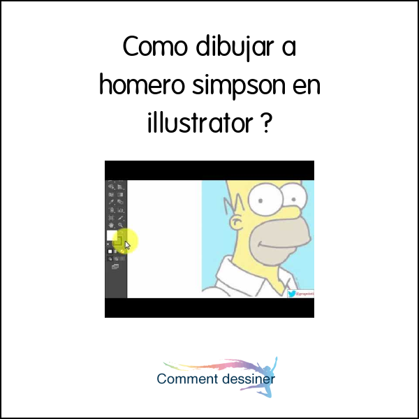 Como dibujar a homero simpson en illustrator